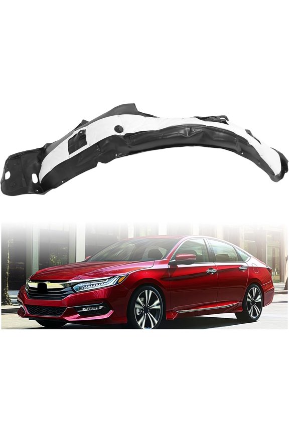 Front Inner Fender Liner Compatible with 2016-2017 Honda Accord Sedan Replacement for 74150T2AA01, HO1248157 Wheel Liner Splash Shield Splash Guard Dr