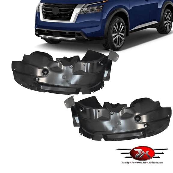 Front Inner Fender Liner Splash Shield Set Compatible with Nissan Frontier 2022 2023 2024 Replacement Parts for Front Inner Fender Liners Splash Guard Shield