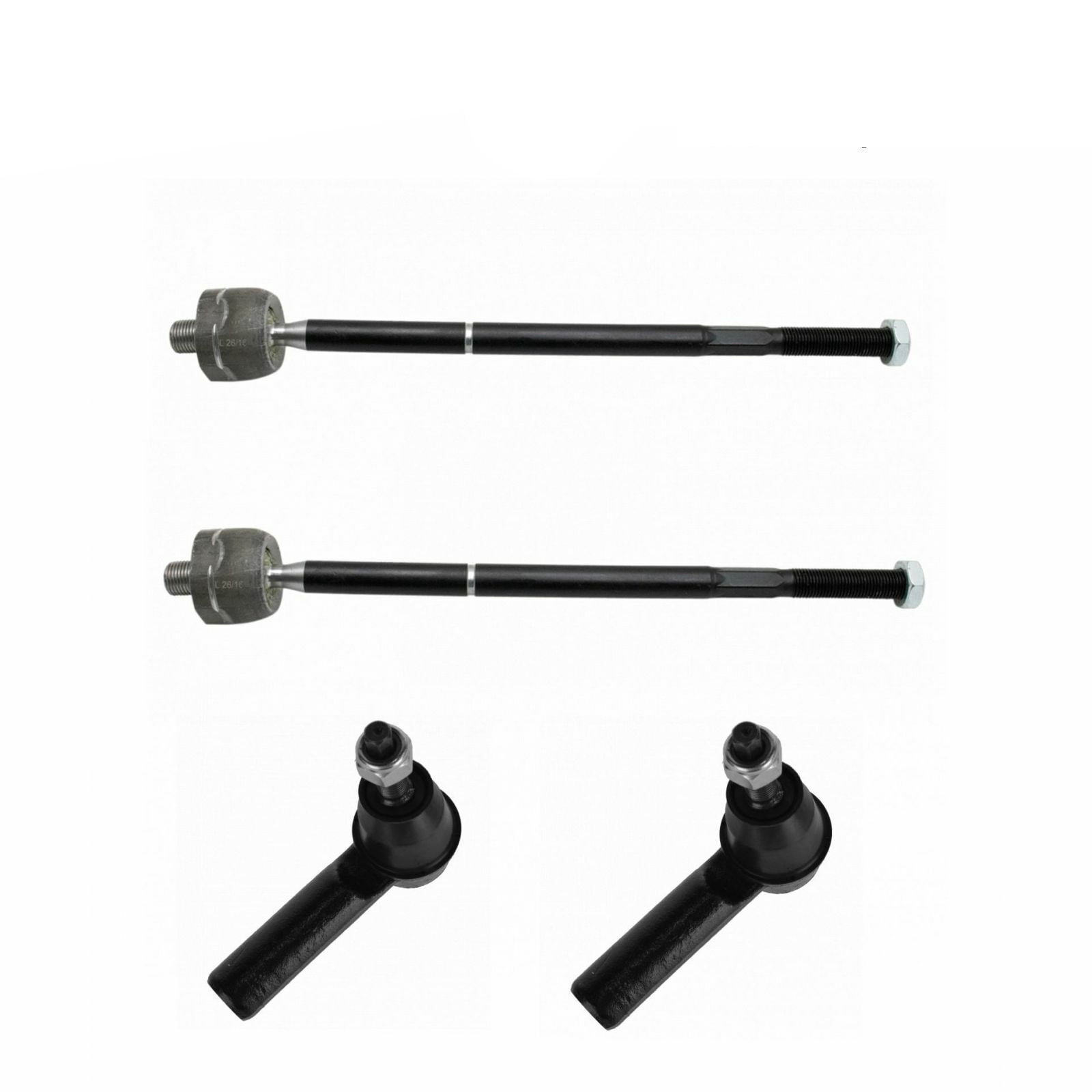 Stearing Rack Ends Front Inner & Outer Steering Tie Rod Rack End Kit Left/Right Set For ...