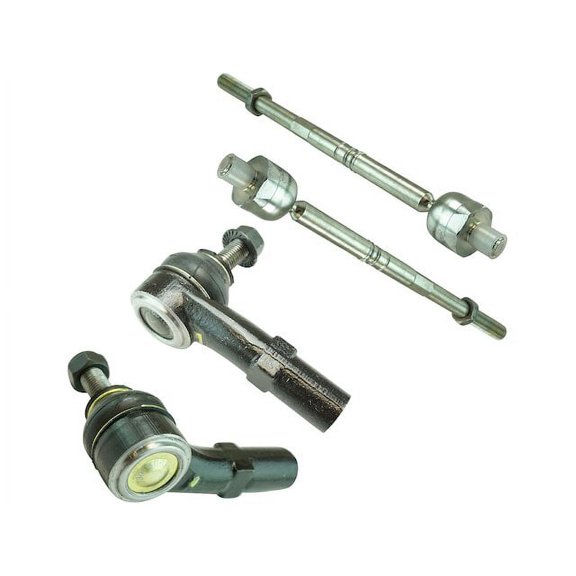 Front Inner and Outer Tie Rod End Set 4 Piece - Compatible with 2006 - 2013, 2015 - 2020 Audi A3 Quattro 2007 2008 2009 2010 2011 2012 2016 2017 2018 2019