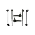 Front Inner & Outer Tie Rod Ends + Sway Bar Links Suspension Passenger ...