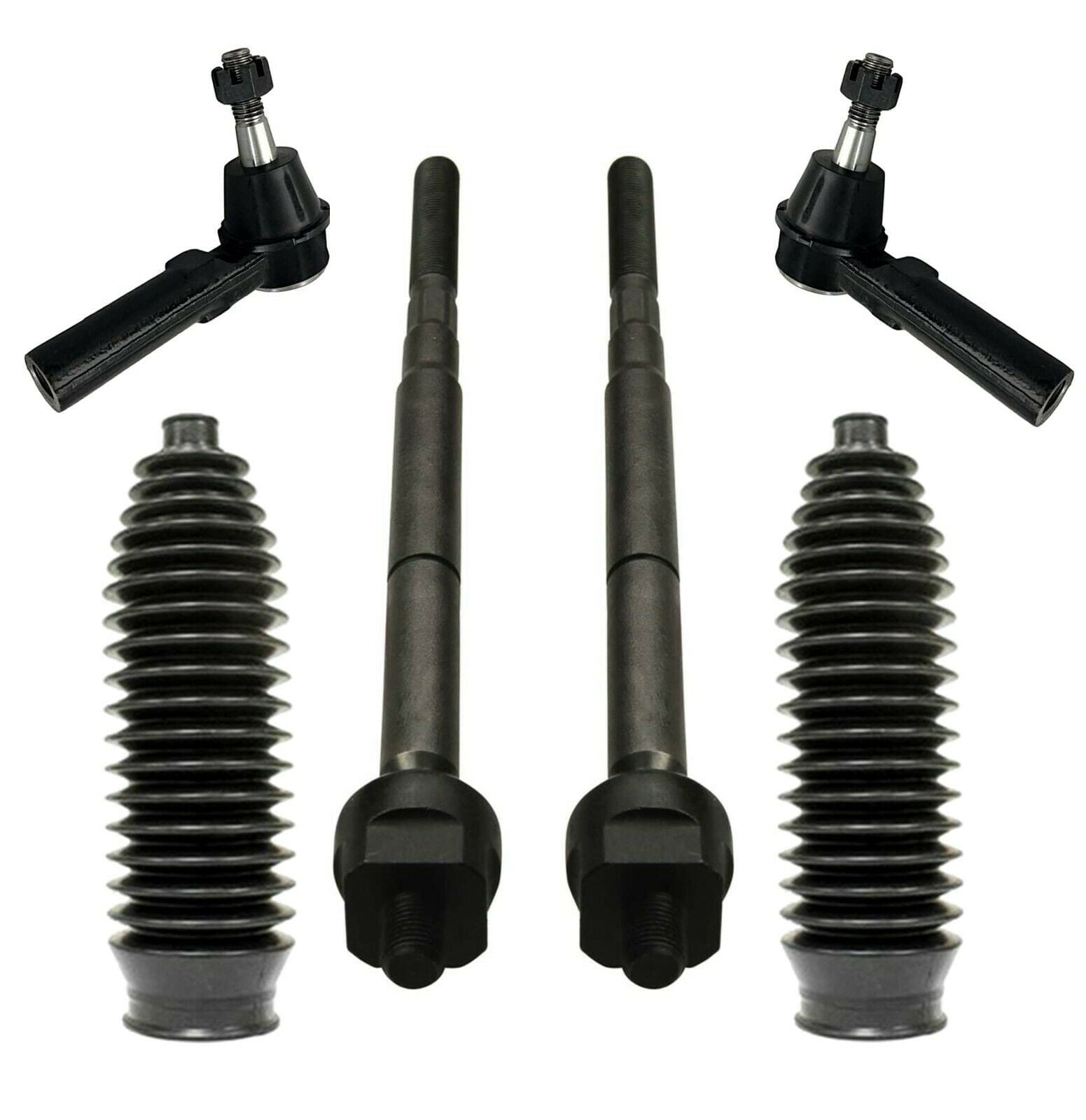 Front Inner & Outer Tie Rod Ends w/ Rack & Pinion Bellow Boots Steering 6 Pieces Kit Fits select: 2005-2010 CHEVROLET COBALT, 2006-2011 CHEVROLET HHR