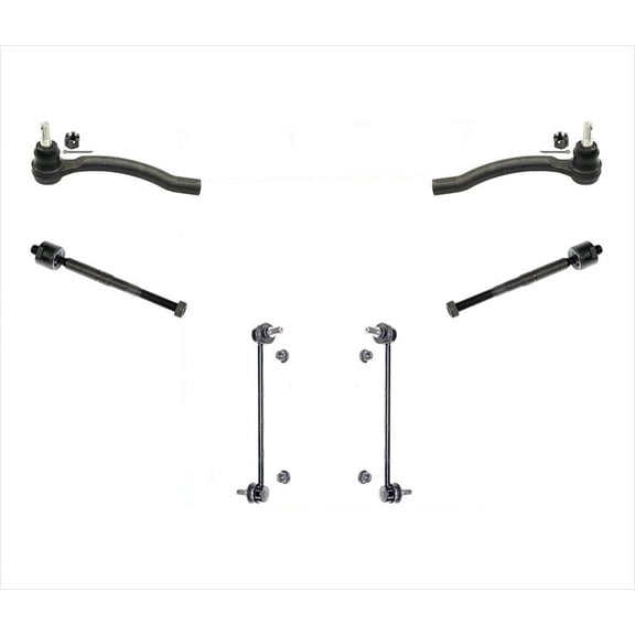 Front Inner & Outer Tie Rods & Links For 13-17 Nissan Altima 16-17 Maxima