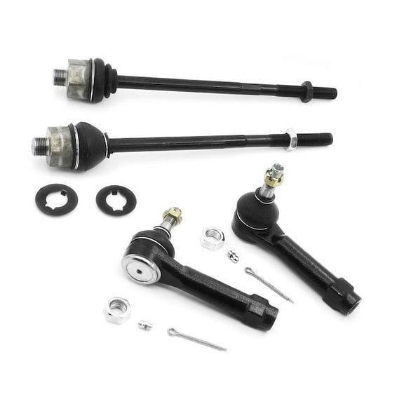 Front Inner and Outer Tie Rod End Kit - Set of 4 - Compatible with 2000 - 2006 GMC Yukon 4WD / 2WD 2001 2002 2003 2004 2005