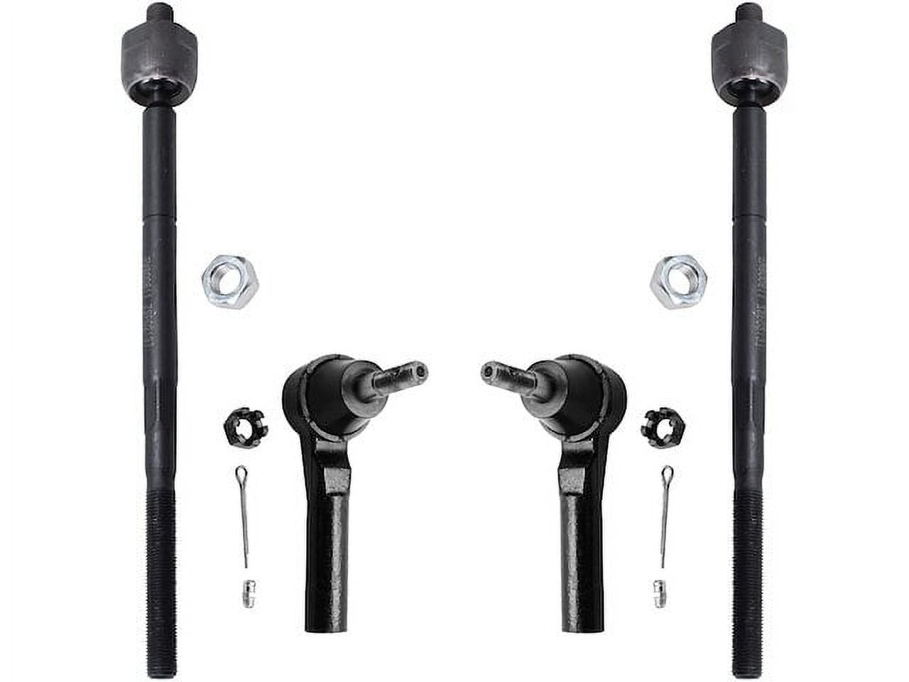 Front Inner and Outer Tie Rod End Set - 4 Piece - Compatible with 2009 - 2016 Dodge Journey 2010 2011 2012 2013 2014 2015
