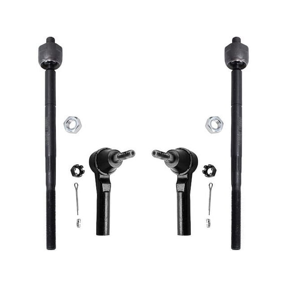 Front Inner and Outer Tie Rod End Set - 4 Piece - Compatible with 2009 - 2016 Dodge Journey 2010 2011 2012 2013 2014 2015