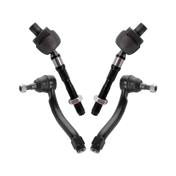 Front Inner and Outer Tie Rod End Set 4 Piece - Compatible with 2011 - 2012 INFINITI G37 X Sedan
