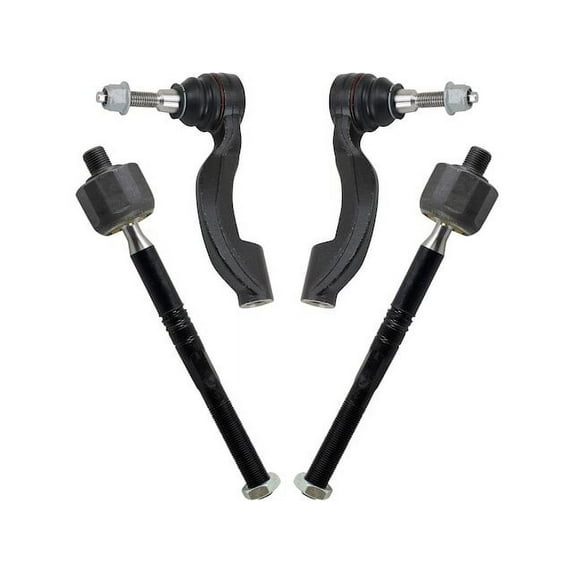 Front Inner and Outer Tie Rod End Set 4 Piece - Compatible with 2013 - 2019 Cadillac ATS AWD 2014 2015 2016 2017 2018