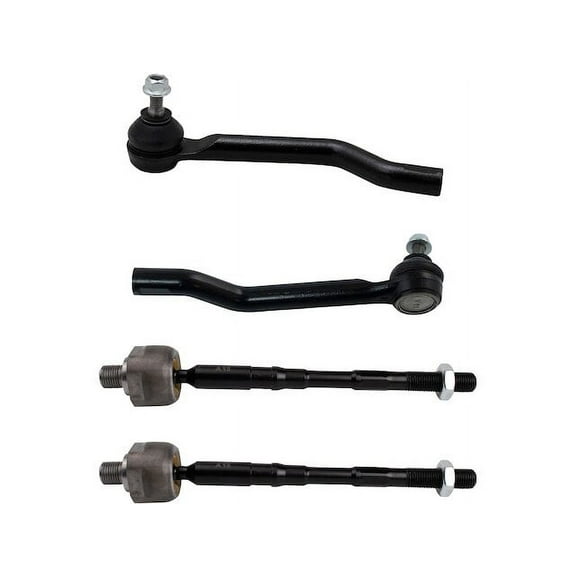 Front Inner and Outer Tie Rod End Set 4 Piece - Compatible with 2014 - 2020 Nissan Rogue 2015 2016 2017 2018 2019
