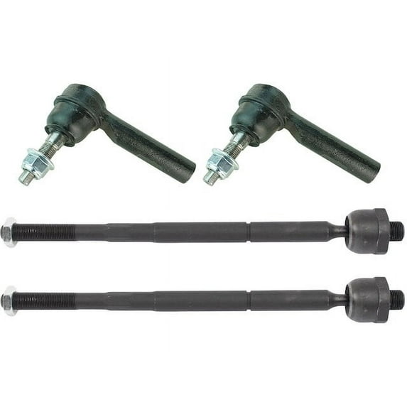Front Inner and Outer Tie Rod End Set 4 Piece - Compatible with 2015 - 2022 Dodge Charger 2016 2017 2018 2019 2020 2021