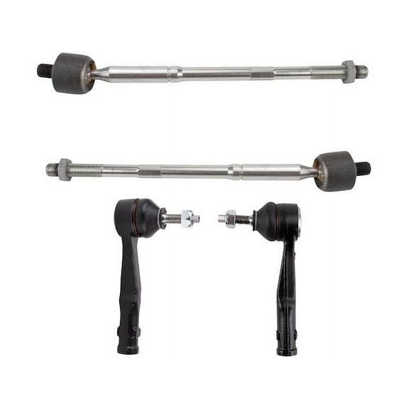 Front Inner and Outer Tie Rod End Set 4 Piece - Compatible with 2017 - 2020 Jeep Compass 2018 2019