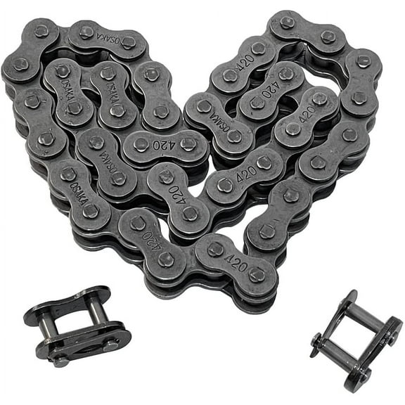 Front Jackshaft #420 Chain 42 Link with Two Extra Connecting Master Link For COLEMAN CT200U, CT200U-EX, BT200X Mini Bike