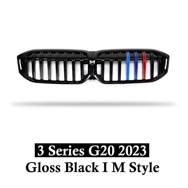 Pair Front Kidney Grille Gloss Black For BMW 3 Series E46 M3