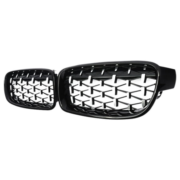 Front Kidney Grill, Front Hood Diamond Grille Meteor Grill For BMW F30 F31 F35 320I 328I 335I 2012-2018