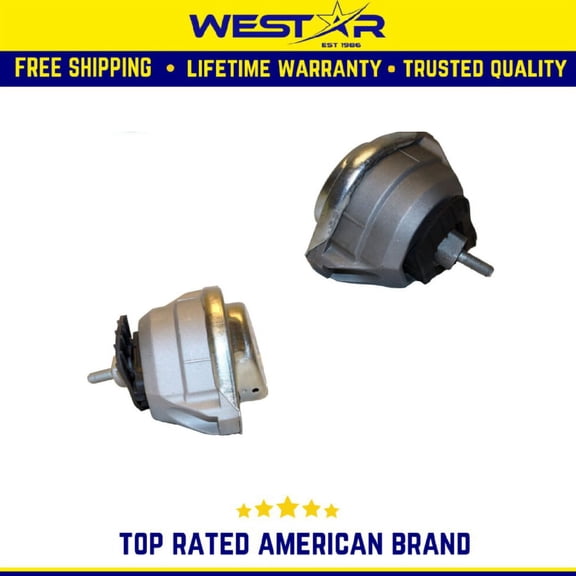 Front L & R Motor Mount Set Compatible for 2004 - 2010 BMW 525i/ 528i/ 530i 2.5/ 3.0L 2PCS Replaces 9716 9655