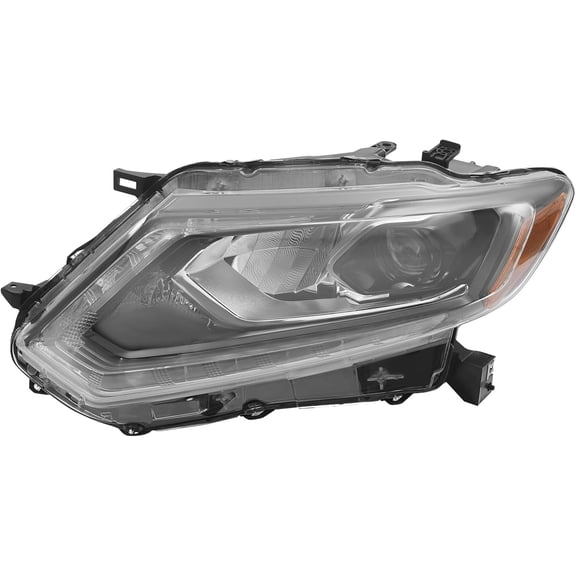 Front LED Headlight Assembly for 2014-2016 Nissan Rogue | Left Driver Side Direct Replacement w/Bulb