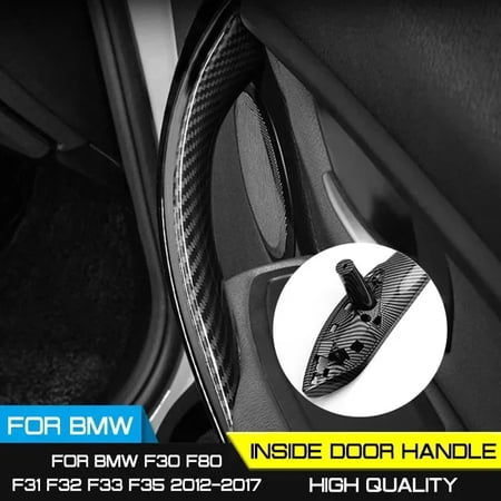 Front LEFT Inner Trim Door Pull Handle For BMW F30 F80 F31 Carbon Fiber 12-2018