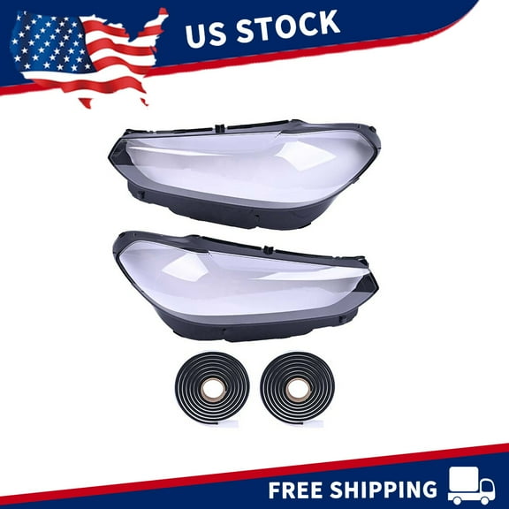 Front LH+RH Headlight Lens Clear Cover+Sealant For BMW X3 X4 2022 2023 2024