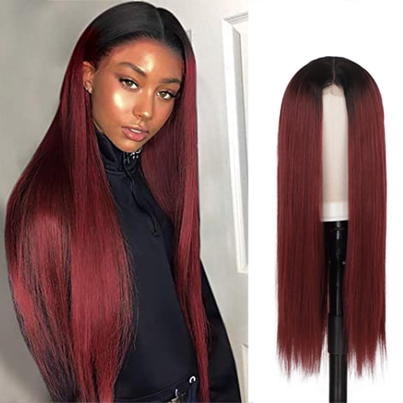 Front Lace Wig Female Wigs Long Straight Chemical Fiber Wig