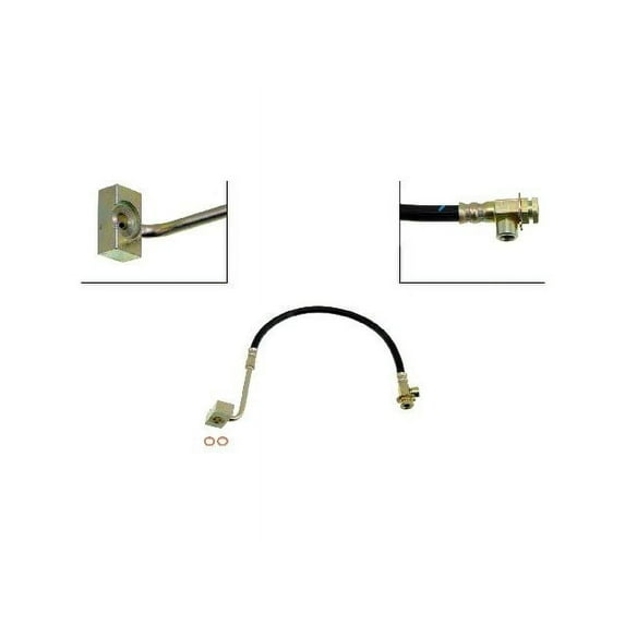 Front Left Brake Hose - Compatible with 1990 - 1994 Ford F-250 RWD 1991 1992 1993