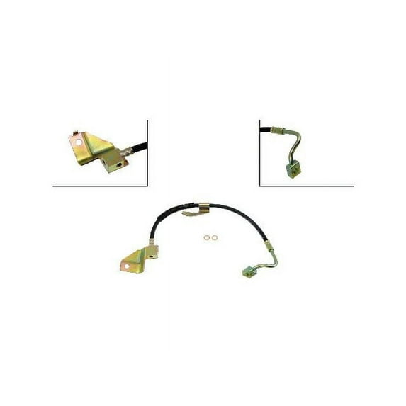 Front Left Brake Hose - Compatible with 1997 - 2003 Ford F-150 RWD 1998 1999 2000 2001 2002