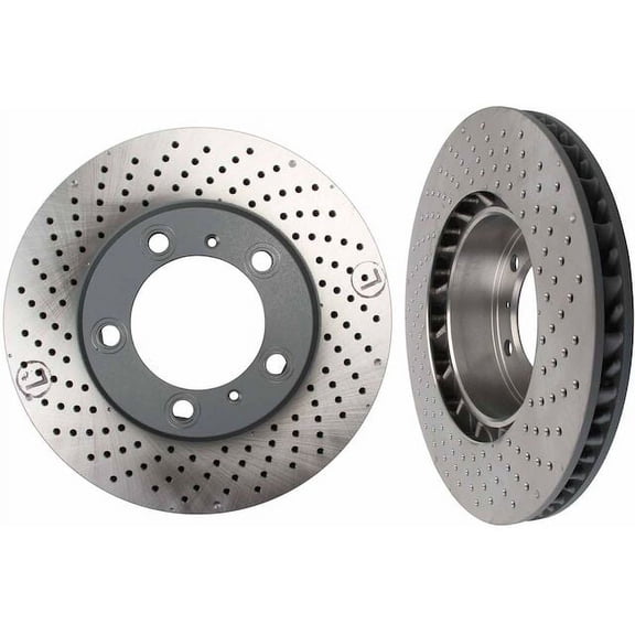 Front Left Brake Rotor - Compatible with 2013 - 2016 Porsche Boxster Base 2.7L H6 2014 2015