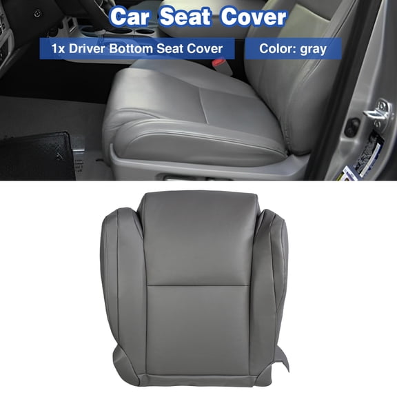 Front Left Car Seat Cover Mircrofiber Leather Driver Side Bottom Seat Cover Compatible for Toyota Tundra 2007-2013