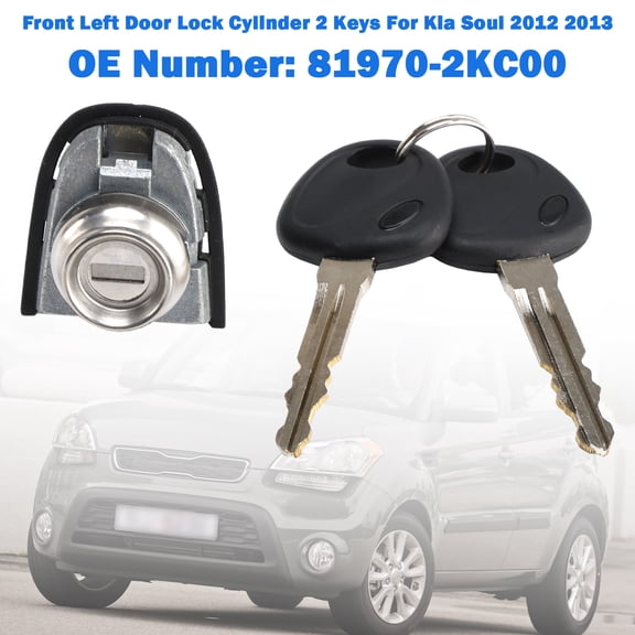Front Left Door Lock Cylinder 2 Keys 81970-2KC00 For Kia Soul 2012 2013