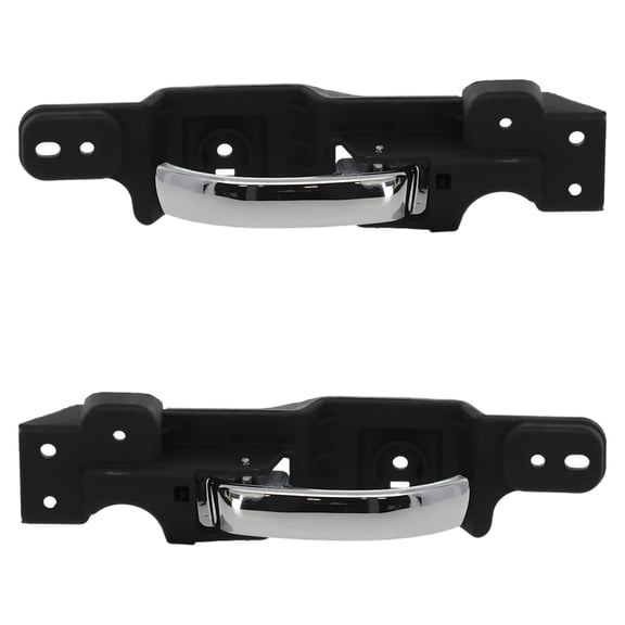 Front Left Driver and Right Passenger Interior Door Handle Compatible with 2008-2014 Dodge Challenger Chrome Without Key Hole 1MV571DVAA 1MV561DVAA CH1352152 CH1353152 SE SXT