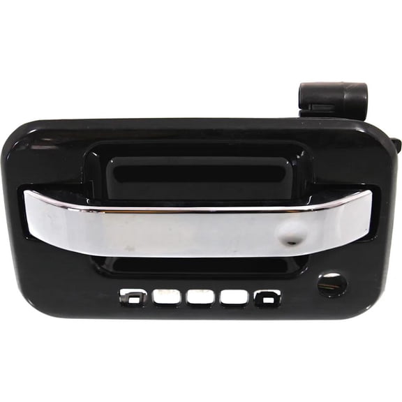 Front Left (Driver Side) Exterior Door Handle Compatible with 2004-2022 Lincoln Mark Ford F-150 Chrome Lever With Primed Bezel With Key Hole 9L3Z1522405DG Lariat Limited Platinum