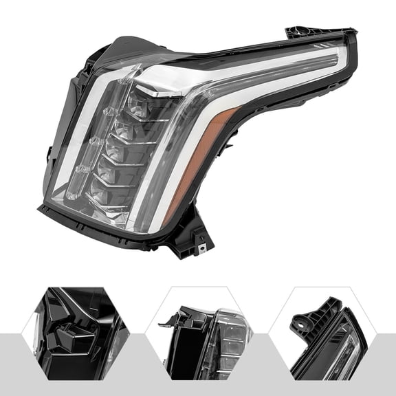 Front Left Driver Side Headlight 84216044, Headlamp Assembly LED New 15-20 Cadillac Escalade ESV Headlamp