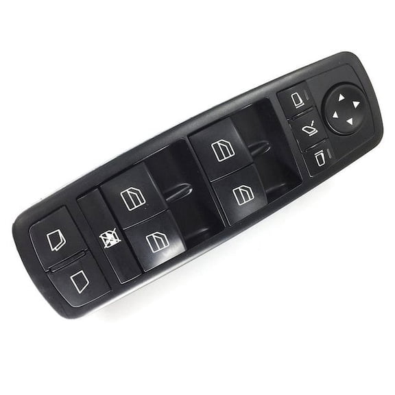 Front Left Driver Side Master Power Window Switch - Black - Compatible with 2006 - 2012 Mercedes-Benz R350 with Folding Side Mirrors 2007 2008 2009 2010 2011