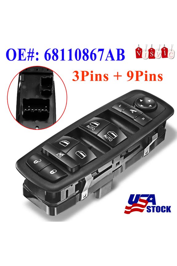 Front Left Driver Side Power Window Lifter Control Switch For Chrysler Dodge Ram