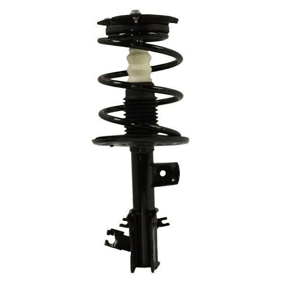 Front Left Driver Side Shock Strut Twin-Tube Coil Assembly - 13.33 in. Body Length, Black, Non-Adjustable Damping, U-Bracket Lower Mount