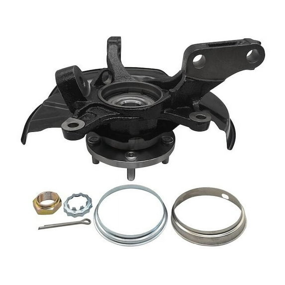 Front Left Driver Side Steering Knuckle and Wheel Hub Bearing Assembly - with Backing Plate and Axle Nut - Compatible with 1997 - 2001 Toyota Camry 3.0L V6 1998 1999 2000