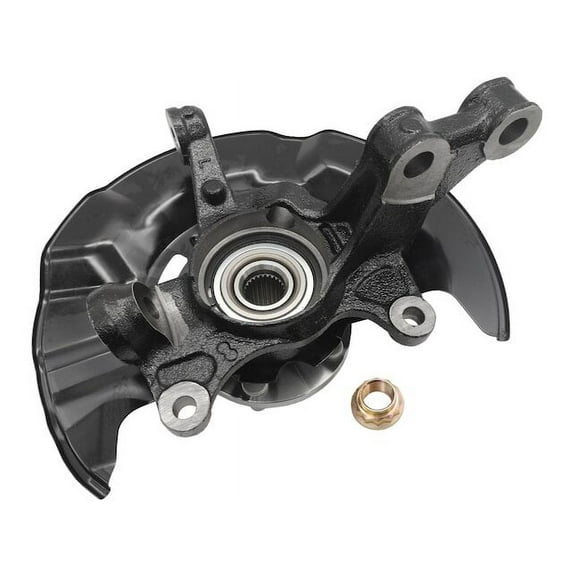 Front Left Driver Side Suspension Knuckle and Wheel Hub Bearing Kit - Compatible with 2009 - 2013 Toyota Corolla 1.8L 2.4L 4-Cylinder (For USA Built Vehicles) 2010 2011 2012