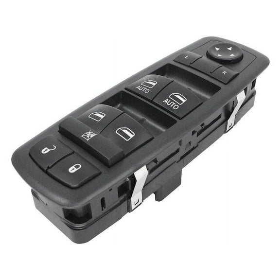 Front Left Driver Side Window Switch - 10-Button - Compatible with 2010 - 2011 Dodge Grand Caravan (without Power Folding Mirrors, with One Touch Up and Down, with Power Sliding Door)