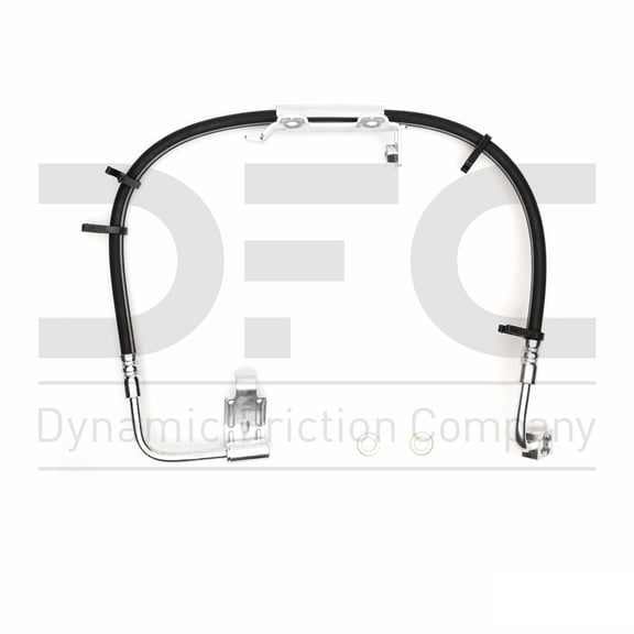 Front Left Dynamic Friction Company Brake Line Hose 350-42026 For 2007-2017 Jeep Wrangler, 2018 Jeep Wrangler JK