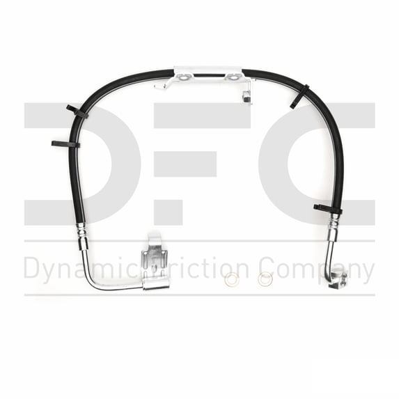 Front Left Dynamic Friction Company Brake Line Hose 350-42026 For 2007-2017 Jeep Wrangler, 2018 Jeep Wrangler JK