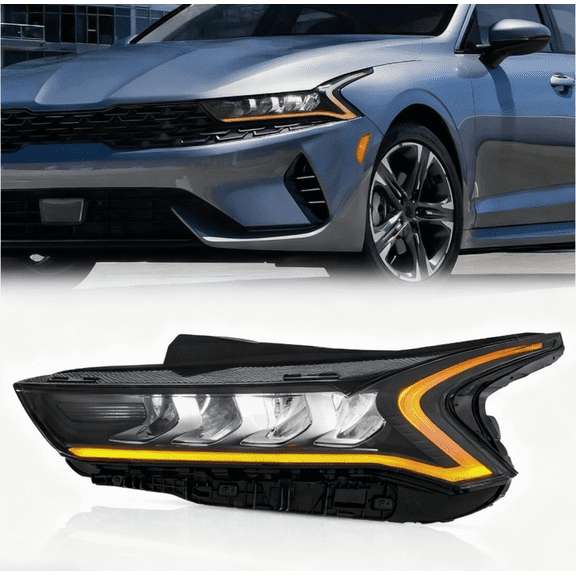Front Left Headlight Assembly Driver Side Full LED Headlight for Kia K5 LX EX LXS 2021-2023 Replace 92101L3000