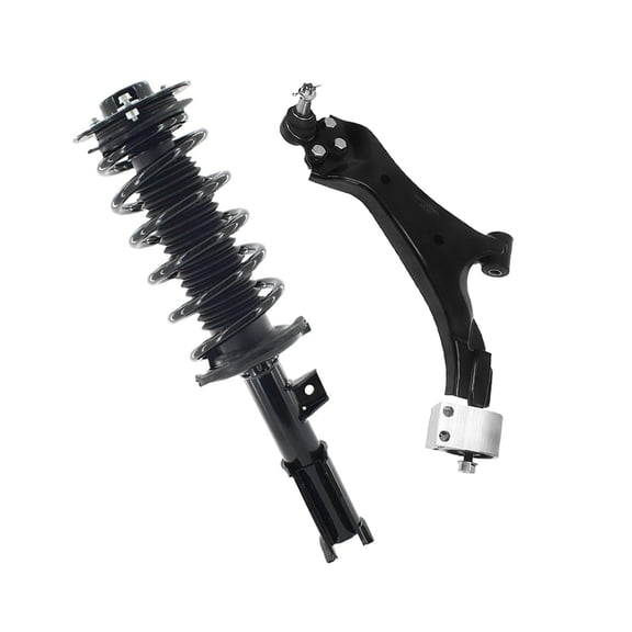 Front Left Lower Control Arm Ball Joint-Quick Complete Strut-Coil Spring Assembly For 2010-2017 Chevrolet Equinox w/ 19 inch Wheels