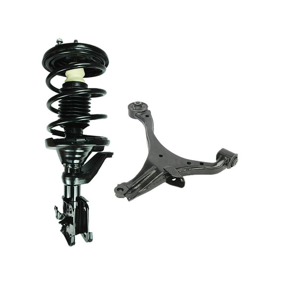 Front Left Lower Control Arm-Quick Complete Strut-Coil Spring Assembly For 2003-2005 Honda Civic Hybrid