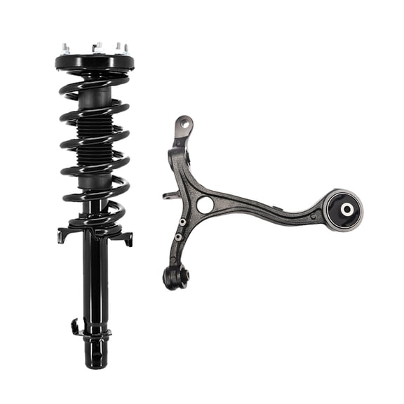 PM Auto Front Left Lower Control Arm-Quick Complete Strut-Coil Spring Assembly For 2009-2014 Acura TSX Sedan
