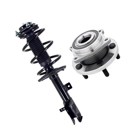 Front Left Quick Complete Strut-Coil Spring Assembly-Wheel Hub Bearing Assembly For 2009 Dodge Caliber L4