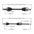 thumbnail image 1 of Front Left & Right CV Drive Axle Shaft for Front Wheel Drive Toyota Sienna 11-16, 1 of 6