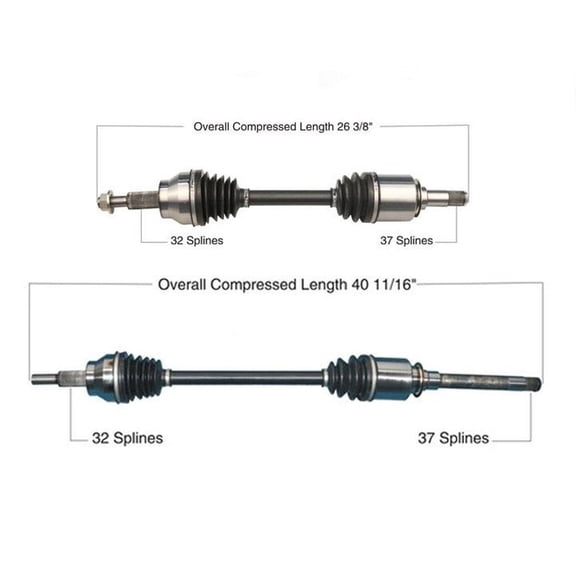 Front Left & Right CV Shaft Axles New Fits For 11-17 Durango 4 Wheel Drive