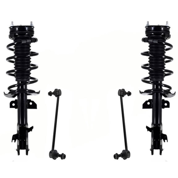 Front Left Right Complete Spring Struts & Sway Bar Links For 2011-2014 Mazda 2