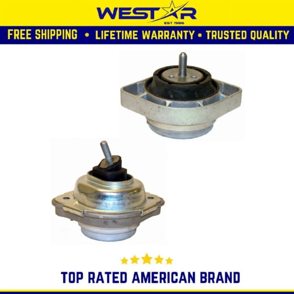 Front Left & Right Engine Motor Mount 2PCS Set Compatible for 2004-2006 BMW X3 2.5L/ 3.0L Replaces 9908 9909