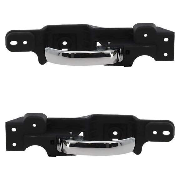 Front Left and Right Interior Door Handle Compatible with 2008-2014 Dodge Challenger Chrome Without Key Hole 1MV561DVAA 1MV571DVAA CH1353152 CH1352152 R/T Classic Rallye Redline