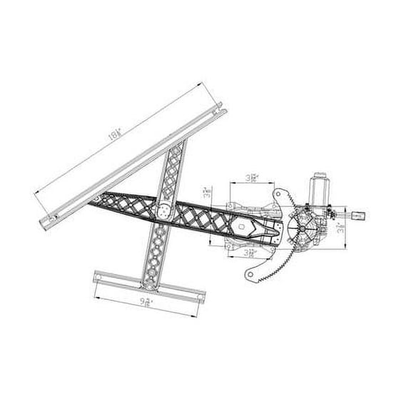 Front Left Window Regulator Fits Ford F-Series 01-03 Fo1350158 741-532 83146